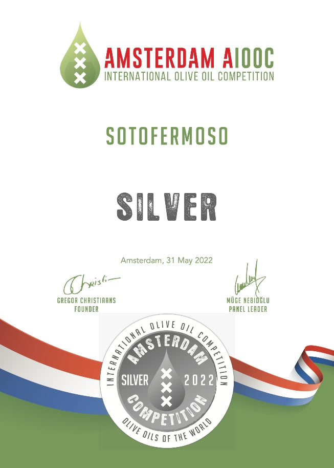 Amsterdam AIOOC, Silver Prize, Sotofermoso Aceite Oliva